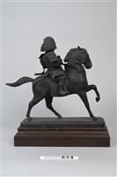 日本將軍著盔騎馬銅像藏品圖，第14張